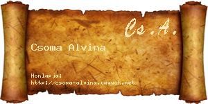 Csoma Alvina névjegykártya